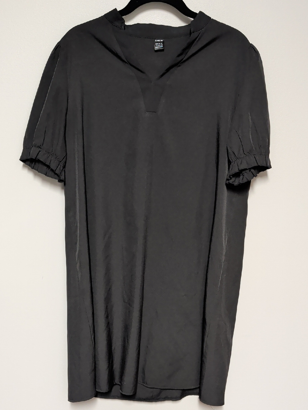 SHEIN Black V-Neck Dress